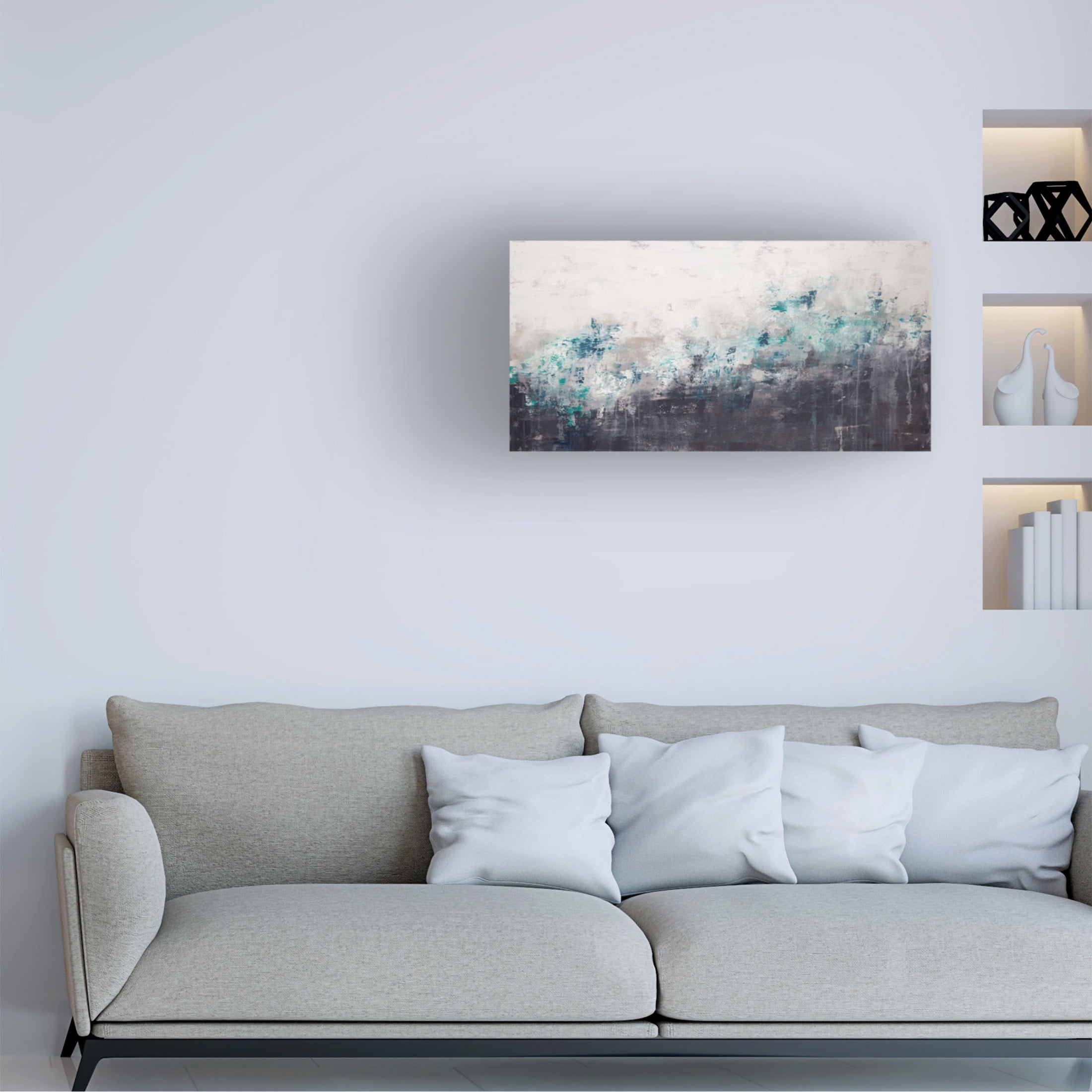 Canvas Wall Art - Hilary Winfield 'Winterscape' Wall Art for Living Room, Bedroom, or Office Décor by Trademark Fine Art - 47 x 24 Inches