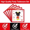 thumbnail image 4 of Magical Mickey Mouse Birthday Party Supplies for 24 - All-in-One Dinnerware Set for a Perfect Mickey Party Celebration 24 Pcs Plates, Napkins, Cups, Cutlery, 4 of 7