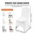 thumbnail image 3 of STAWAY 50PCS White Spandex Chair Covers - Stretchy, Washable, Elegant Arch Design for Weddings, Banquets & Events - Universal Fit, Durable Protection, 3 of 8