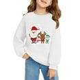 thumbnail image 6 of JLMSPLWG Christmas Long Sleeve Shirts Christmas Plaid Shirt Girls Christmas Shirts Boys White Tshirt Sweatshirt Kids 8 Year Old Girl Clothes Boys, White 3-4 Years, 6 of 6