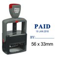 thumbnail image 1 of Printtoo Office Stationery Heavy Duty Dater Stamp With Paid By Text Self Inking Date Rubber Stamp-Blue, 1 of 1