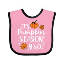 Inktastic Thanksgiving It's Pumpkin Season Y'all with Fall Leaves Boys or Girls Baby Bib
