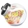 thumbnail image 3 of Medium 57.48 oz. Round Glass Medium Candy Storage Jar with Stainless Steel Top, Clear, 3 of 3