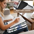 thumbnail image 5 of Haosy Accordion File Organizer Zipper Binder 500 Sheet 6-Tab Expanding File Folder Multi-Pocket 1.2 Inch 3 Ring Blue Irises Colored Glass, 5 of 7
