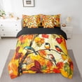 thumbnail image 2 of Castle Fairy Full 7-Piece Teens Animal Bird Maple Leaves Bedding Set, 2 of 8