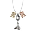 thumbnail image 2 of Delight Jewelry Silvertone Antiqued Lighthouse Multi-Colored Crystal Mom Charm Necklace, 2 of 5