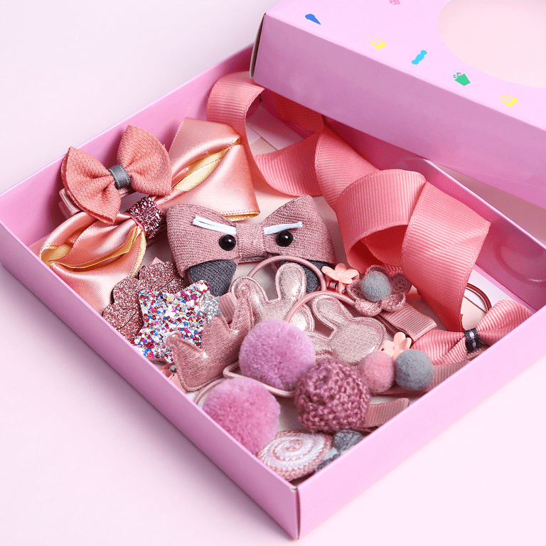 18PCS Girl's Elastic Hair Ties, Mix Colors Soft Rubber Bands Hair