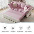 thumbnail image 3 of Aukfa 74.8" Queen Pull Out Sofa Bed, Convertible Loveseat Sleeper Sofa Couch with 2 Pillows, Tufted, Pink, 3 of 8