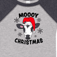 thumbnail image 4 of Inktastic Moooy Christmas with Cute Holstein Cow and Snowflakes Boys or Girls Baby Bodysuit, 4 of 5
