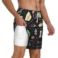 thumbnail image 3 of Picia Vegetable Quiche pattern Mens Swim Trunks with Compression Liner Stretch Beach Shorts Quick Dry with Zipper Pockets No-Chafing Board Shorts-XX-Large, 3 of 9