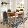 thumbnail image 3 of Moynesa 4'x6' Moroccan Machine Washable Rug,4X6FT Rugs for Living Room Non-Slip Bedroom Rug Vintage Trellis Rug Ultra-Thin Throw Distressed Large Carpet for Dining Room Office Black, 3 of 7