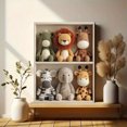 thumbnail image 6 of Mixed Safari Jungle Animal Canvas Print, Neutral Boys Bedroom Wildlife Themed Casual Wall Decor, 6 of 8