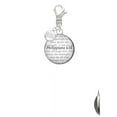 thumbnail image 2 of Delight Jewelry Silvertone Domed Philippians 4:13 - Silvertone Clip on Charm with Clear Crystal Drop, 2 of 4