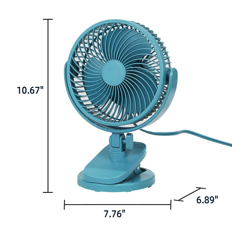 (2 pack) Mainstays 6-inch Clip-On or Desktop AC Electric Personal Indoor Fan, 2 Speeds, Cool Water