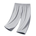 thumbnail image 4 of Qulqfy Summer Shorts Women Wide Leg Quick Dry High Waisted Gray Shorts Casual Knee Length Workout Shorts for Women 3XL, 4 of 7