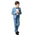 thumbnail image 4 of Wehilion Boys' Suits Slim Fit with Adjustable Waist, Boys Formal Suit Set Colorful Suit, Boys Tuxedo Suit 5PCS, 4 of 5
