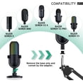 thumbnail image 4 of shiyou-Adjustable Mic Boom Arm, Mic Stand Compatible with Razer Seiren X Mini V2 V3 USB Streaming Microphone for Recording, Gaming, Podcast, 4 of 4