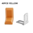 thumbnail image 3 of 40 PCS L Shape Right Angle Corner Brackets,Shelf Bracket,Plastic Ourside Metal, 3 of 9