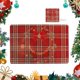 thumbnail image 1 of 12 manteles de mesa de Navidad ShuxiuWang rectangulares de PVC (pajarita) rojos, 1 of 2