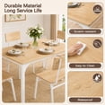 thumbnail image 4 of PAPROOS Dining Table Set for 4, Farmhouse Rectangle Wood Kitchen Table with 4 Wood Chairs, Dining Room Set for Breakfast Nook, Small Places, Restaurant, Natural, 4 of 8