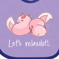 thumbnail image 4 of Inktastic Let's Relaxolotl with Cute Sleeping Axolotls Boys or Girls Baby Bib, 4 of 4