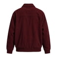 thumbnail image 6 of Mifsaly Mens Corduroy Bomber Jackets Snap Button Collared Jacket Fall Winter Classic Vantage Street Daily Going Out Outfits with Pockets, 6 of 9