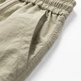 thumbnail image 7 of Big & Tall Hiking Cargo Shorts Zipper Wide Leg Mens Bermuda Shorts Quick Dry Outdoor Drawstring Summer Pants Khaki, 2XL, 7 of 7