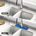 thumbnail image 4 of Xecao Blue Christmas With Snowflakes for Kitchen Sink Splash Guard Faucet Mat , Faucet Guard & Draining mat, (15" X 5.5" ), 4 of 7