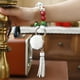 thumbnail image 2 of Llavero para mujer Pulsera de silicona Pulsera de cuentas Portátil blanco, 2 of 9