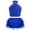 Blue, variant on YiZYiF Kids Girls 2 Piece Lyrical Ballet Dance Outfit Sleeveless Shiny Rhinestones Crop Top and Blue 16