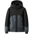 thumbnail image 2 of Lenago Quilted Jackets For Men With Hoods Solid Color Long Sleeve Jackets With High Collar Warm Thermal Coat Casual Winter Autumn Fashion Puffer Padded Outerwear, 2 of 5