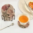thumbnail image 5 of WOBOGO Vintage Rose Coil Coasters Set of 6 Minimalist Cotton Woven 3.94 inch Non-Slip Insulated and Absorbent Home Accessories., 5 of 7