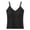 *Black, variant on ClodeEU Women's Lace Trimmed Spaghetti Strap Tank Top with Built in Pads ,Versatile Camisole for Layering or Outerwear Black,Womens Plus M