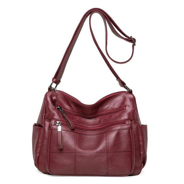 LHSHID Casual Large Capacity Shoulder Bags For Women Mama Shopping Bag Crossbody Purse Soft Pu Leather Handbag Totes bolsa feminina