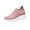 Pink Mesh Knit Walking Shoes, variant on Women's Slip On Sneakers Breathable Mesh Knit Walking Shoes Comfortable Lightweight Running Shoes Wedge Platform Sneakers Black 39