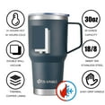 thumbnail image 4 of AQUAPHILE 30oz Stainless Steel Insulated Coffee Mug with Handle, Double Walled Vacuum Travel Cup with Lid & Straw, Reusable Thermal Coffee Cup, Portable Coffee Tumbler,Navy, 4 of 6