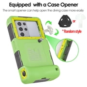 Shellbox Professional Waterproof Phone Housing 50ft Snorkeling Scuba Diving Case for iPhone Samsung Universal Smartphones Underwater Protective Cover for Outdoor Swimming Surfing with Lanyard(Green)