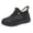 Black, variant on Fleece Lined Lace Up Casual Sneakers Winter Outdoor Strolling, Contrast Panel Thermally Insulated Running Shoes Sports Walking, Comfortable Flat Slip On Footwear, Red 7.5