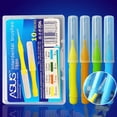 thumbnail image 3 of Interdental Brushes Between Teeth Cleaners Dental Cleaning Tool Portable Floss Pick 10pcs（Yellow）, 3 of 5