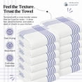 thumbnail image 3 of HEIRLOOM COMFORT Indigo Blue and White Waffle Kitchen Towels 3 Pack, 16x26 Inch, 100% Cotton, Absorbent & Quick Dry Dish Towels, Soft & Durable Cloths for Cooking, Drying, Cleaning, Machine Washable, 3 of 7
