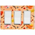 thumbnail image 1 of Metal Light Switch Plate Cover Orange Macaroon Fruit Croissant French Desserts CAK015, 1 of 13