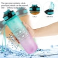 thumbnail image 4 of Muyoka Botella de agua de 1000 ml Botella de agua motivacional con marcador de tiempo Botella de agua deportiva Tritan sin BPA Medida diaria Marcas de tiempo de seguimiento Taza de agua Asegúrese de b Muyoka Hogar, 4 of 7