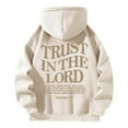 thumbnail image 4 of LEKDFST Oversized Christian Hoodies for Women Cute Graphic Hoodie Religious Inspirational Sweatshirt Casual Long Sleeve Fall Quarter Zip Pullover Tops Beige L, 4 of 4