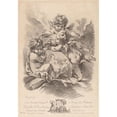 thumbnail image 2 of Gilles Demarteau the Elder 11x14 Gold Ornate Wood Frame and Double Matted Museum Art Print Titled - Allegory of Painting with Three Cherubs, 2 of 4