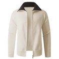thumbnail image 2 of Ceisia Men's Slim-Fit Color-Blocked Zipper Knit Cardigan Multi-Solid for Spring Gift, 2 of 9