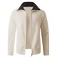 thumbnail image 2 of Ceisia Men's Slim-Fit Color-Blocked Zipper Knit Cardigan Multi-Solid for Spring Gift, 2 of 9