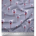 thumbnail image 1 of Soimoi Crepe Silk Fabric Bloody Eyes Halloween Printed Fabric 1 Yard 42 Inch Wide, 1 of 1