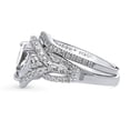 thumbnail image 3 of BERRICLE Sterling Silver Wishbone Wedding Engagement Rings 1.3 Carat Cubic Zirconia CZ Woven Ring Set for Women, Rhodium Plated Size 6.5, 3 of 16