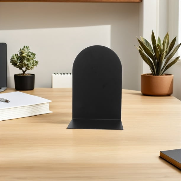 Houderco 4Ud Separadores De Libros De Metal Negro Con Elegante Para Estantes