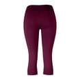 thumbnail image 4 of Tosmy Yoga Pants For Women Plus Size Leggings For Women Capri Yoga Pants Butt Lifting Shapewear Women's Clothing Soft Leggings For Women, 4 of 5